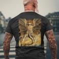 ウィリアム・ブレイク ドラゴンii アーティスト向け メンズTシャツ バックプリント 高齢者への贈り物