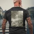 エイリアン Ufo の侵略 面白いハムスターの自撮り メンズTシャツ バックプリント 高齢者への贈り物
