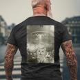 エイリアン Ufo ファニー キャッツ エイリアンの侵略猫 メンズTシャツ バックプリント 高齢者への贈り物