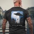 エイリアン アブダクション 牛 Ufo We Are Not Alone ギフト メンズTシャツ バックプリント 高齢者への贈り物