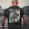 エイリアンxenomorphイラストポスター。 メンズTシャツ バックプリント 高齢者への贈り物
