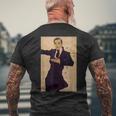 エゴン・シーレによる画家の肖像1910 メンズTシャツ バックプリント 高齢者への贈り物