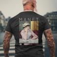 エドゥアール・マネ プラム 芸術家のための芸術 メンズTシャツ バックプリント 高齢者への贈り物
