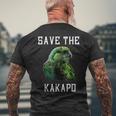 カカポ オウム ニュージーランド カカポ 鳥ave The Kakapo メンズTシャツ バックプリント 高齢者への贈り物