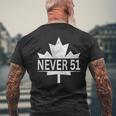 カナダ Never 51 Never 51Sttate カナダ カナダ 国旗 メンズTシャツ バックプリント 高齢者への贈り物
