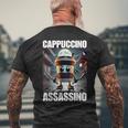 カプチーノ・アサシーノ イタリアンブレインロットミーム メンズTシャツ バックプリント 高齢者への贈り物