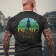 カリフォルニア州パロアルト-エルパロアルトツリー メンズTシャツ バックプリント 高齢者への贈り物