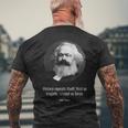 カール・マルクス 名言 哲学者の哲学 賢いマルクス主義ストイック メンズTシャツ バックプリント 高齢者への贈り物