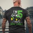 キッズ I Am 5 This Is How I Roll One Years Old Tractor 5歳の誕生日 メンズTシャツ バックプリント 高齢者への贈り物