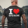 グアム I Heart Guam I Love Guam メンズTシャツ バックプリント 高齢者への贈り物