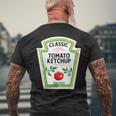ケチャップ ハロウィン 2024 コスチューム マスタード 調味料 メンズTシャツ バックプリント 高齢者への贈り物