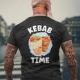 ケバブタイム おいしい焼き肉 トルコ ケバブ メンズTシャツ バックプリント 高齢者への贈り物