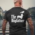 コーギー犬のお父さん犬のお父さん面白い犬愛好家 メンズTシャツ バックプリント 高齢者への贈り物