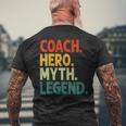 コーチ ヒーロー 神話 伝説 ヴィンテージ ファニー コーチ メンズTシャツ バックプリント 高齢者への贈り物