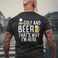 メンズ メンズ ゴルフウェア ゴルフとビール That's Why I'm Here メンズTシャツ バックプリント 高齢者への贈り物