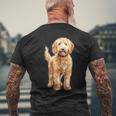 ゴールデンドゥードル犬 メンズTシャツ バックプリント 高齢者への贈り物