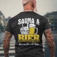 サウナとビールサウナ ウェルネスサウナ メンズTシャツ バックプリント 高齢者への贈り物
