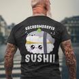 サカバンバスピス寿司 魚ミーム 和食 メンズTシャツ バックプリント 高齢者への贈り物