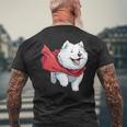 サモエド犬-サモエド メンズTシャツ バックプリント 高齢者への贈り物