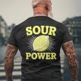 サワーパワー レモンフルーツ メンズTシャツ バックプリント 高齢者への贈り物