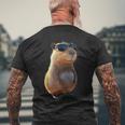 サングラスをかけたカピバラ Be Capy カピバラ げっ歯類 Capybara メンズTシャツ バックプリント 高齢者への贈り物