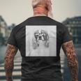 サングラスをかけたキャバリア メンズTシャツ バックプリント 高齢者への贈り物