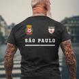 サンパウロスポーツサッカージャージーフラッグ ナショナル。 メンズTシャツ バックプリント 高齢者への贈り物