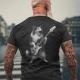 シェットランド・シープドッグ ベース・ギター ロックミュージック 犬好き メンズTシャツ バックプリント 高齢者への贈り物