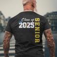 シニア 2025年 2025年クラス シニア 2025年卒業 メンズTシャツ バックプリント 高齢者への贈り物