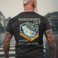 シュレディンガーの猫指名手配教授 科学物理教師 メンズTシャツ バックプリント 高齢者への贈り物