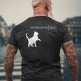 シュロディンガース 猫方程式物理学 オタク物理学 科学 メンズTシャツ バックプリント 高齢者への贈り物