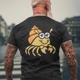 シンプルでかわいいミニマリストの甲殻類のリトル・ハーミット・バーナード メンズTシャツ バックプリント 高齢者への贈り物