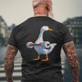 ジムダックグースウェイトリフティング ストロングコアワークアウト メンズTシャツ バックプリント 高齢者への贈り物