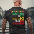 ジューンティーンスの平等は分裂よりも大きい メンズTシャツ バックプリント 高齢者への贈り物