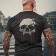 スカルのみのグラフィック。 メンズTシャツ バックプリント 高齢者への贈り物