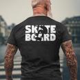 スケートボーダーへのギフト スケートボード シルエット メンズTシャツ バックプリント 高齢者への贈り物