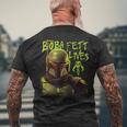 スター・ウォーズ ボバ・フェットの本 ネオン・ボバ・フェット・ライヴズ ポスター メンズTシャツ バックプリント 高齢者への贈り物