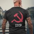 ソ連ロシアソビエト連合ハンマー 胸に鎌 Cccp付き メンズTシャツ バックプリント 高齢者への贈り物