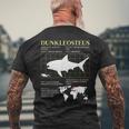 ダンクルオステウス デボン紀の海の怪物 絶滅動物 メンズTシャツ バックプリント 高齢者への贈り物