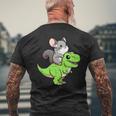チンチラ T-Rex 恐竜 ペット おもしろい ティラノサウルス メンズTシャツ バックプリント 高齢者への贈り物