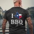 テキサス州旗 バーベキューギフト テキサスバーベキュー メンズTシャツ バックプリント 高齢者への贈り物
