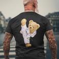 テディ空手ベア メンズTシャツ バックプリント 高齢者への贈り物