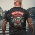 デイトナ ビーチバイクウィーク レトロバイクデザイン メンズTシャツ バックプリント 高齢者への贈り物