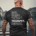 トランペッターのための面白いトランペット格言モチーフ メンズTシャツ バックプリント 高齢者への贈り物