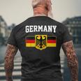 ドイツの国旗 ドイツの国章 メンズTシャツ バックプリント 高齢者への贈り物
