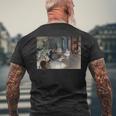 ドガ 舞台上でのリハーサル 現代美術 絵画 メンズTシャツ バックプリント 高齢者への贈り物