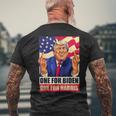 ドナルド・トランプ 中指 バイデン ハリス アメリカ 共和党員 メンズTシャツ バックプリント 高齢者への贈り物