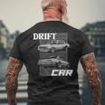 ドリフトカー ジャパニーズクラシックチューニングカー メンズTシャツ バックプリント 高齢者への贈り物