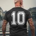 ナンバー10 誕生日ギフト スポーツ選手 チーム番号入りジャージ メンズTシャツ バックプリント 高齢者への贈り物