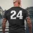 ナンバー24 スポーツ ナンバー入り 選手 20-4 メンズTシャツ バックプリント 高齢者への贈り物